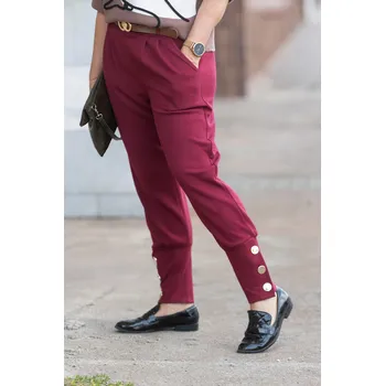 Dámské kalhoty Italy fashion Dámské kalhoty CLARITY Barva: Vínová, Velikost: UNI: M/L