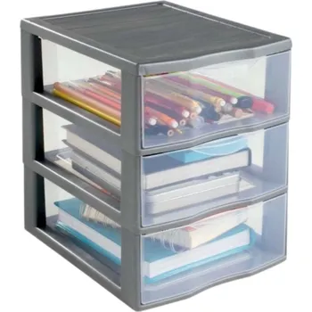 Úložný box SUNDIS Úložný box se 3 zásuvkami, antracit, OFFICEMIX A5