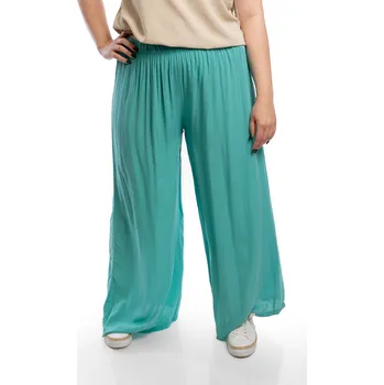 Dámské kalhoty Italy fashion Dámské letní kalhoty BETTY Barva: tyrkysová, Velikost: UNI: M-2XL