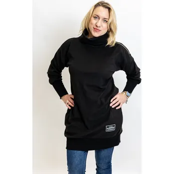 Dámské šaty Italy fashion Mikinošaty GLAMOROUS Barva: Černá, Velikost: UNI: M-XL