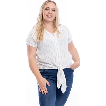 Italy fashion Dámská pruhovaná košile ZITA Barva: Bílá, Velikost: UNI: M-XL