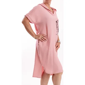 Dámské šaty Italy fashion Dlouhé šaty WOMAN Barva: Růžová, Velikost: UNI - L-2XL