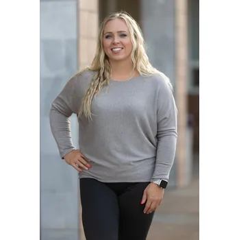 Dámský svetr Italy fashion Úpletový top NEVADA Barva: Cappuccinová, Velikost: UNI: M-2XL