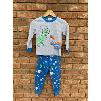 Chlapecké pyžamo KUGO klučičí pyžamo DINO ve vesmíru Barva: zelený DINO, Velikost: 104