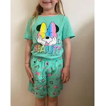 Dívčí pyžamo Kugo Holčičí pyžámko Minnie s kraťasy (velká řada) Barva: Šedá, Velikost: 134