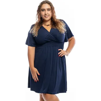 Dámské oblečení Italy fashion Letní šaty ALEXIA Barva: Tmavě modrá, Velikost: UNI: XL-4XL