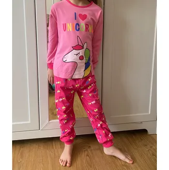 Dívčí oblečení KUGO Holčičí Pyžámko Jednorožec Barva: Tmavě růžová, Velikost: 98
