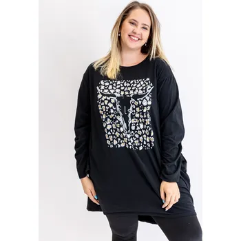 Dámská tunika Italy fashion Tunika SALMA Barva: Černá, Velikost: UNI: 2XL-4XL