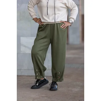 Dámské kalhoty Italy fashion Teplákové kalhoty ORLANDO Barva: Khaki, Velikost: UNI: XL-3XL