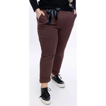 Dámské oblečení Italy fashion Kalhoty BUGGY Barva: Hnědá, Velikost: UNI: XL-4XL