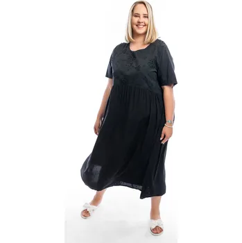 Dámské šaty Italy fashion Letní šaty AURA Barva: Černá, Velikost: UNI: 2XL-4XL