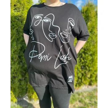 Dámské šaty Italy fashion Šaty/triko s obličeji - velká řada Barva: Červená, Velikost: UNI