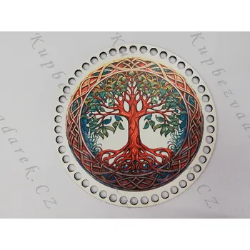 Dno na háčkování zdobené - kruh 20 cm - strom života1
