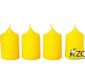 Bony adventní svíčka žlutá, 4 ks Velikost - svíčky: 40 x 75 mm