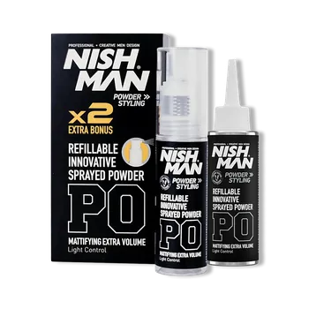 Stylingový přípravek Nishman P0 Light Control Refillable Hair Styling Powder Spray 20 + 20 g