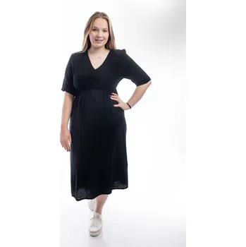 Dámské šaty Italy fashion Mušelínové šaty SIENA Barva: Černá, Velikost: UNI: M-XL