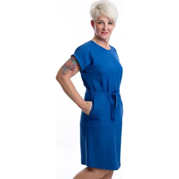 Dámské šaty Antom Lněné šaty VIVA Barva: Modrá, Velikost: 44