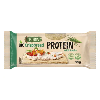 Protein CRISPINS BIO proteinový křehký plátek s bylinkami 50 g