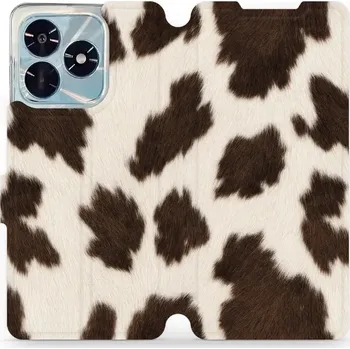 Pouzdro na mobilní telefon Flipové pouzdro Mobiwear - Honor X5c Plus - V166S Hnědá strakatá (Knížkové flip pouzdro, obal, kryt na mobil Honor X5c Plus - V166S Hnědá strakatá, materiál Umělá kůže + TPU - ochrana 360°, stojánek, silikonová vanička, magnetické zavírání)