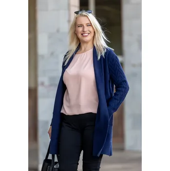 Dámský svetr CCG Perfect Kardigan TAMI [A3899] Barva: Tmavě modrá, Velikost: M/L