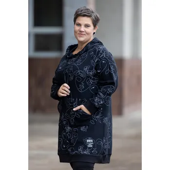 Pánská mikina Italy fashion Dlouhá mikina ARTISSO Barva: Černá, Velikost: UNI: XL-3XL