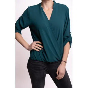 Italy fashion Košile do gumy NATÁLIE Barva: Petrolejová, Velikost: UNI: L/XL