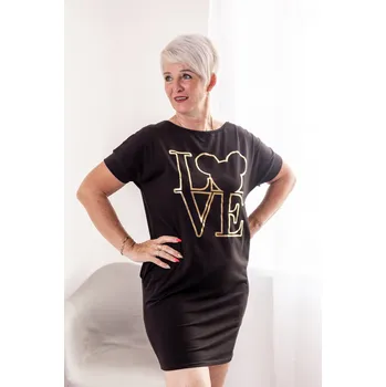 Dámské šaty Italy fashion Šaty GOLDEN Mickey Barva: Černá, Velikost: UNI