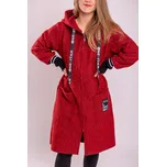 Italy fashion Kabát STAR Barva: Vínová, Velikost: UNI - L-2XL