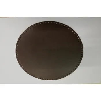Dno na kabelku eko kůže - kruh 25 cm - hnědá tmavá