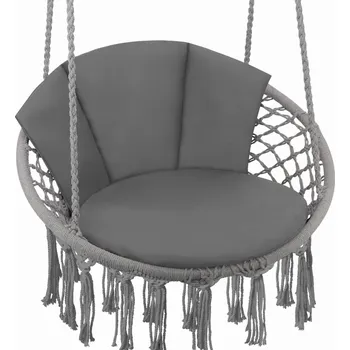 Houpací síť Voděodolný polštář do závěsného křesla LUNA BIZU Oxford 60x100 cm - šedý