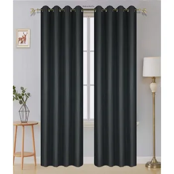 Závěs BytoTex Zatemňovací závěsy Blackout 100% ZG-1, 140 x 250 cm-černý