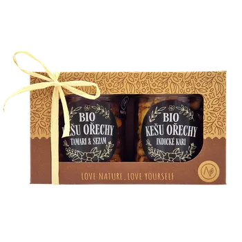 Sušená potravina NATU Dárkový set BIO kešu ořechů deluxe I., 2 x 160 g