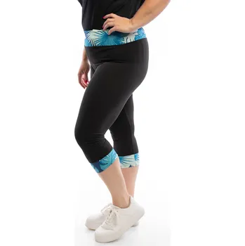 FANNIFEN Dámské sportovní legíny EXOTIC [Y7102] Barva: Modrozelená, Velikost: XL/2XL