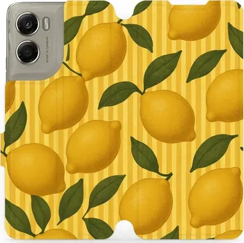 Pouzdro na mobilní telefon Flipové pouzdro Mobiwear - Motorola Moto G06 Power - VP81S Citrony (Knížkové flip pouzdro, obal, kryt na mobil Motorola Moto G06 Power - VP81S Citrony, materiál Umělá kůže + TPU - ochrana 360°, stojánek, silikonová vanička, magnetické zavírání)