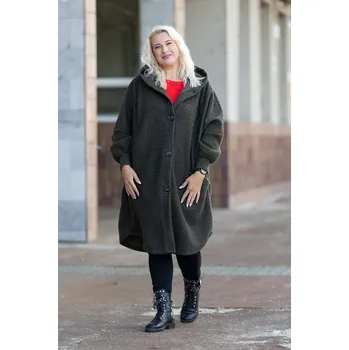 Dámský kabát Italy fashion Přechodový kabát TRACY Barva: Khaki, Velikost: UNI: L-3XL