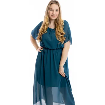 Dámské šaty Italy fashion Letní šaty VERONA Barva: Petrolejová, Velikost: UNI: M-2XL