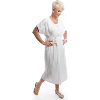 Dámské šaty Italy fashion Letní šaty FLAVIA Barva: Bílá, Velikost: UNI: M-XL