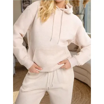 Dámská mikina Sinsay - Mikina s&nbsp;kapucí - béžová - 830EX-02M - 830EX-02M-L