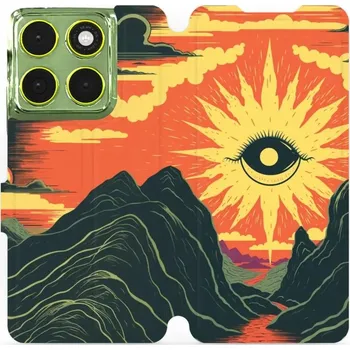 Pouzdro na mobilní telefon Flipové pouzdro Mobiwear - Motorola Edge 70 - VP55S Sluneční oko (Knížkové flip pouzdro, obal, kryt na mobil Motorola Edge 70 - VP55S Sluneční oko, materiál Umělá kůže + TPU - ochrana 360°, stojánek, silikonová vanička, magnetické zavírání)