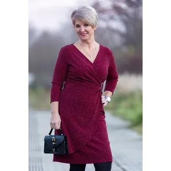 Dámské šaty Bergamo Plesové šaty QUEEN Barva: Vínová, Velikost: 44