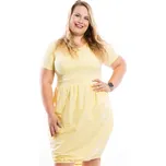 Italy fashion Šaty ELISIA Barva: Žlutá, Velikost: UNI: L-2XL