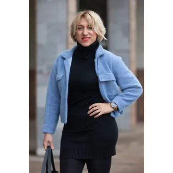 Dámské šaty Ji Fan Svetrové šaty VALENTÝNA [LV906] Barva: Černá, Velikost: S/M