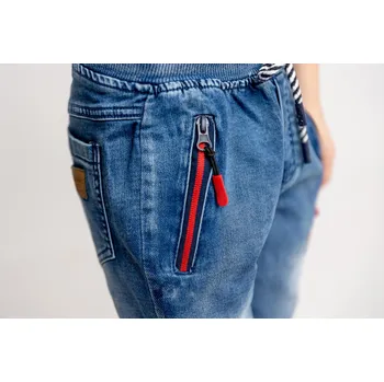 Chlapecké kalhoty Džínové kalhoty do gumy KUGO [YZ - 8050] Barva: Červená, Velikost: 128