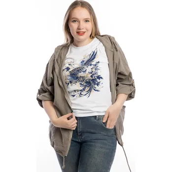 Dámský svetr Italy fashion Lněný kardigan BETSY Barva: Cappuccinová, Velikost: UNI: L-2XL