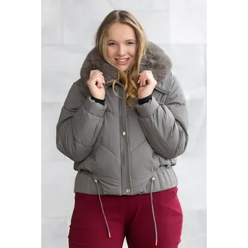 Dámská bunda DALEF Dámská zimní bunda SONIA [24911#] Barva: Šedá, Velikost: 2XL