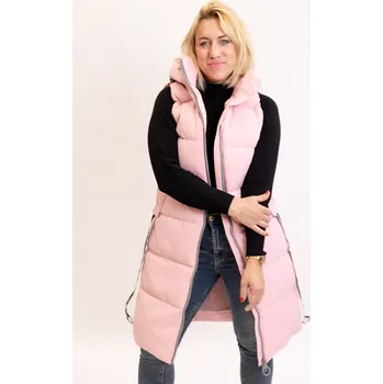 Dámská vesta Temster Dlouhá zimní vesta LA PRETTY [23945] Barva: Růžová, Velikost: L