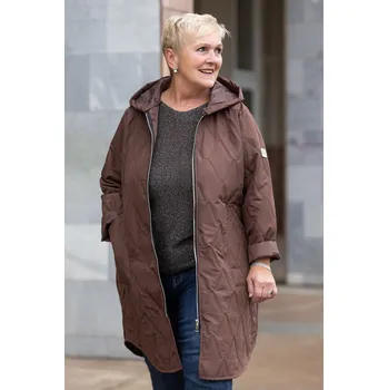 Italy fashion Dámská přechodová bunda AMÁLIE Barva: Čokoláda, Velikost: UNI: L-2XL