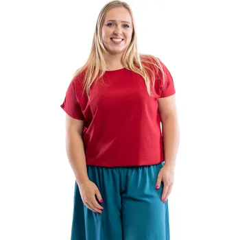 Dámské tričko Italy fashion Dámské tričko do gumy VIOLETA Barva: Vínová, Velikost: UNI: M-XL