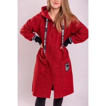 Dámský kabát Italy fashion Kabát STAR Barva: Černá, Velikost: UNI - L-2XL