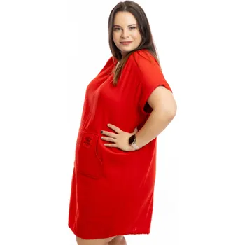 Dámské šaty Italy fashion Mušelínové šaty SANTY Barva: Červená, Velikost: UNI: XL-3XL